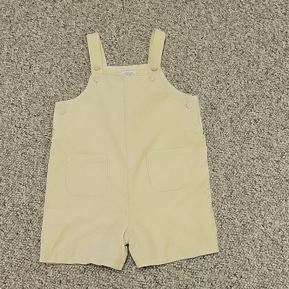 Talbots kid's cream velvet John John sz 24 months cotton new old money